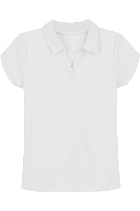 Girls' School Uniform Short Sleeve Performance Polo