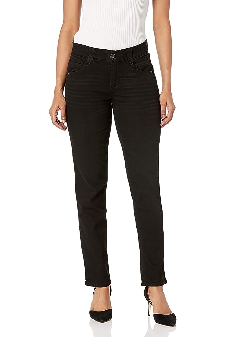 Women's Petite Ab Solution Straight Leg Jean