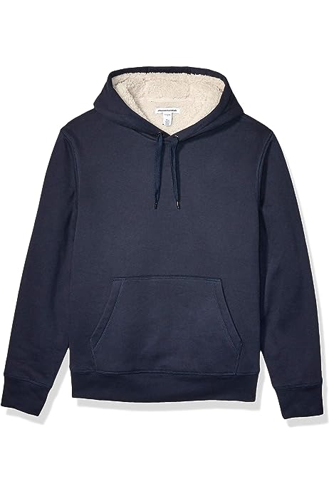 Men's Sherpa-Lined Pullover Hoodie Sweatshirt