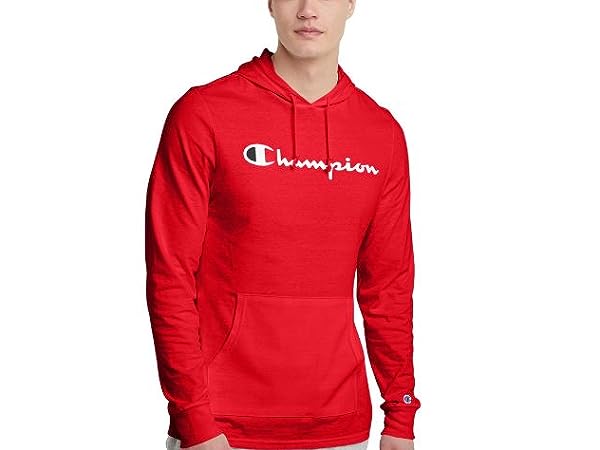 Champion Men''s Hoodie, Cotton Mid-Weight Hooded T-Shirt, Comfortable Men''s Tee