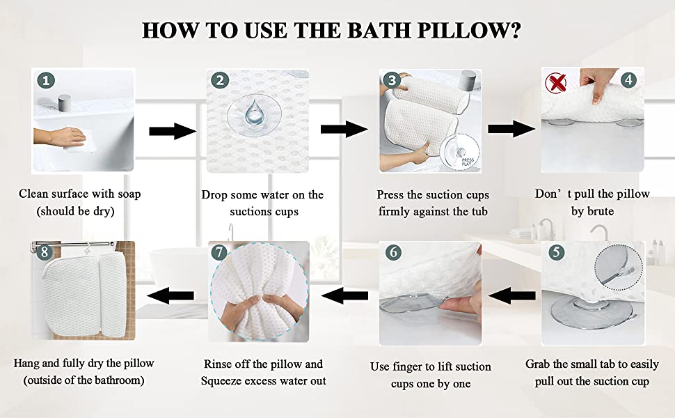 How to Use The Bath Pillow
