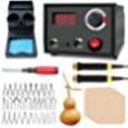 FIRElood Pyrography Wood Burning Kit Professional Wood Burner Tool Dual Pen 30 Tips