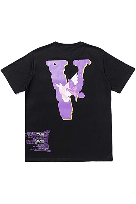 Men's V-Lone Shirts，Crew Neck Short Sleeve T-Shirt，Hiphop Shirt for Men Women