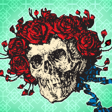 Grateful Dead, Skull, Roses, Berth, Skeleton, Jam Band, Psychedelic, Garcia, Weir, Lesh