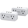 Multi Plug Outlet Extender with USB, TESSAN 2-Pack Outlet Splitter Electrical Double Plug with 3 USB Wall Charger, Mini Multiple Expander for Travel, Home, Office, Dorm
