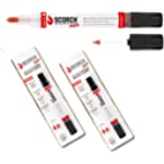 Scorch Marker Pro, Non Toxic Chemical Wood Burning Pen - Heat Sensitive, Double-Sided Marker for Wood and Crafts - Bullet Tip and Foam Brush for Easy Application - New Improved Formula (3 Pack)