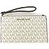 Michael Kors Jet Set Travel Double Zip Wristlet - Signature PVC, 2019 Styles 35F8GTVW0B / 35F8STVW0B (Vanilla / Acorn)