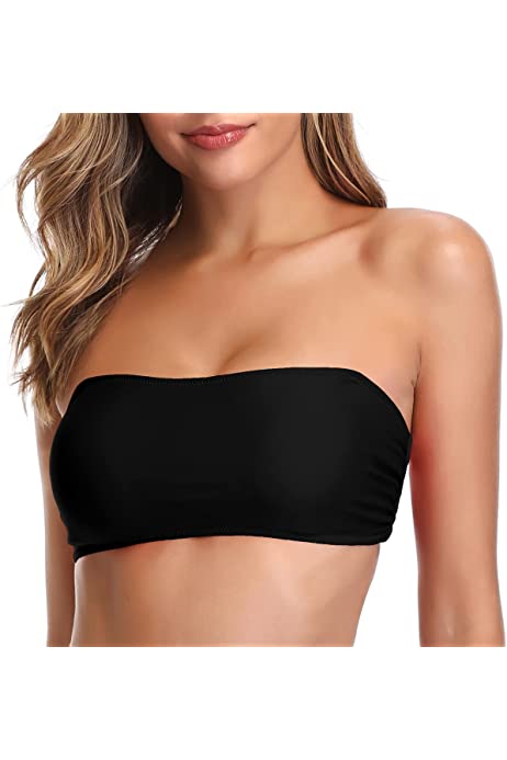 Womens Bandeau Bathing Suits Halter Bandage Bikini Tops Swimsuit