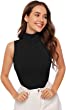 Verdusa Women's Sleeveless High Turtleneck Fitted Tank Top