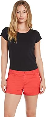 Volcom Women's Frochickie 3" Chino Short (Regular & Plus Size)