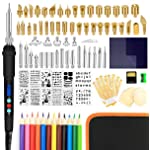 Wood Burning Kit, 110pcs Wood Burning Tool Professional Pyrography Kit Set DIY LCD Display Wood Burning Pen Burner Adjustable Temperature for Embossing Carving Soldering Tips