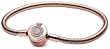 PANDORA Pandora Moments Sparkling Crown O Snake Chain Bracelet, Clear CZ PANDORA Rose Charm Bracelet