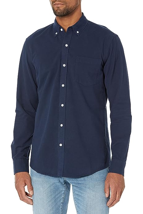 Men's Slim-Fit Long-Sleeve Pocket Oxford Shirt