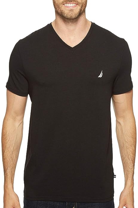 Men's Short Sleeve Solid Slim Fit V-Neck T-Shirt