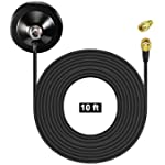 Bingfu Lora Antenna Magnetic Base - N Female to RP-SMA Male - with SMA Male Adapter Compatible with Nebra Bobcat 300 RAK V2 Syncrobit SenseCAP M1 Helium HNT Miner Hotspot LoraWan Fiberglass Antennae