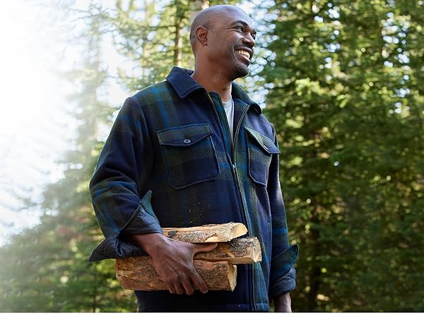 Quilted Taffeta Sleeves, movement, plaid, classic, workwear, daywear, mens, jacket, coat, zip up