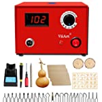 ViiArt Wood Burning Kit Professional Digital Adjustable Wood Leather Pyrography Machine Kit Wood Burner Tool 24 Wire Tips(Single Pen)