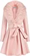GRACE KARIN Women's Notch Lapel Long Puff Sleeve a Line Pea Coat with Self Tie Belt