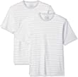 Amazon Essentials Men's Regular-Fit Short-Sleeve Stripe Crewneck T-Shirts