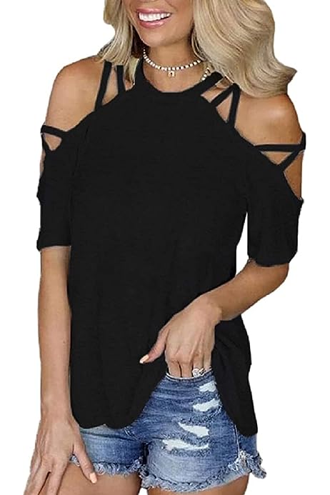 Womens Off The Shoulder Tops Sexy Shiny Shirts Long/Short Sleeves Fashion Graphic T-Shirts Blouses