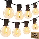 Outdoor String Lights 100ft Globe Outdoor Lights with Waterproof Shatterproof 60 LED Bulbs(2 Spare)Connectable Patio Lights for Indoor/Outdoor Backyard Garden Porch Party Led Outdoor String Lights