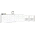 Home Square 4 Piece Bedroom Set in White
