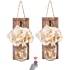 Besuerte Mason Jar Wall Sconces with LED Fairy Lights Automatic On and Off Timer Modern Wall Hanging Home Decor Farmhouse Dec
