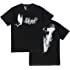 Men Hip Hop Letter V T-Shirt Big V Short Shirts Cotton Fashion Print Loose Couple Crew Top for Women B-White