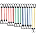 XSTRAP 20 Pieces Premium Bungee Cords Assortment - Includes 20”, 24”, 30”, 35”, 40” Bungee Cords with Hooks