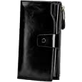 YALUXE Women&#39;s Genuine Leather Wallet RFID Blocking Multi Card Holder with Cell Phone Pocket