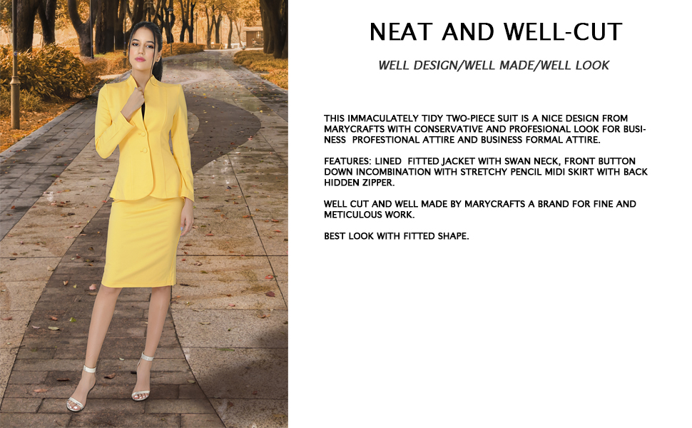Marycrafts women''s business skirt suit, business professional attire business formal attire