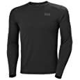 Helly-Hansen Mens LIFA Active Crew Base Layer Shirt, 990 Black, Medium