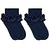 Jefferies Socks Girls Misty Ruffle Lace School Uniform Dress Turn Cuff Socks 2 Pair Pack