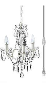 3 Light Plug-in Chandelier