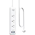 Anker Power Strip with USB, 3-Outlet &amp; 3 PowerIQ USB Power Strip, PowerPort Strip 3 with 5 Foot Long Extension Cord, Flat Plug, Safety Shutter, for Home, Office