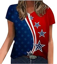 American Flag Print Tops
