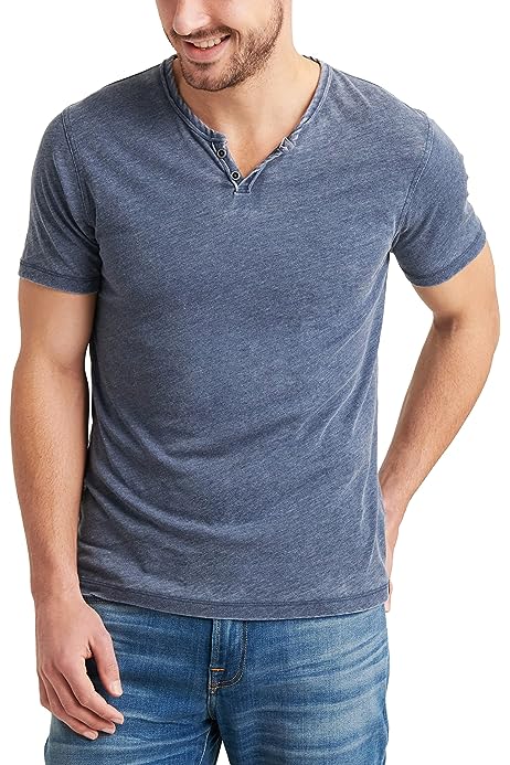 Men's Venice Burnout Notch Neck Tee Shirt
