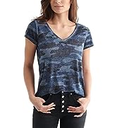Lucky Brand Women''s Camo Burnout Tee Shirt