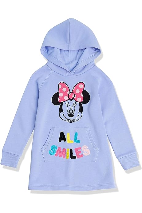 Disney | Marvel | Star Wars | Frozen | Princess Girls and Toddlers' Fleece Long-Sleeve Hooded Dresses