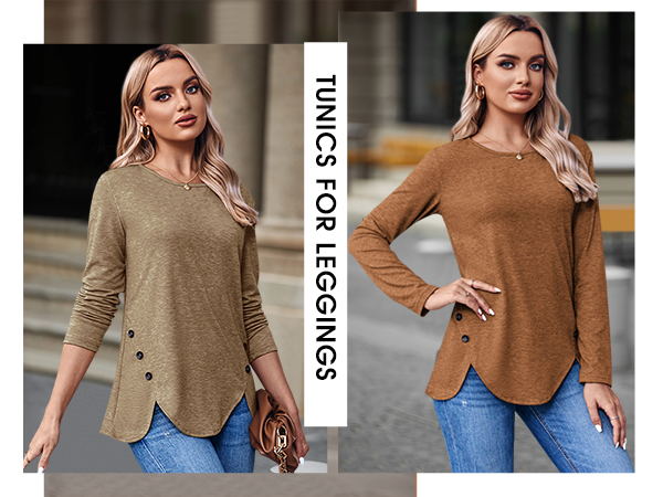 irregular tunic tops for women wearing leggings