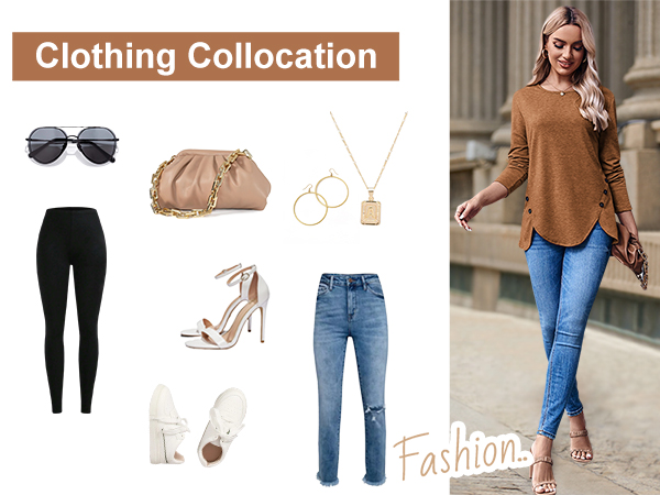 long sleeve tunic tops
