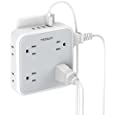 Multi Plug Outlet Splitter with USB, TESSAN Multiple Outlet Extender with 4 USB Wall Charger, Widely Spaced 8 Electrical Plug Expander Surge Protector for Home Kitchen Dorm Room Office