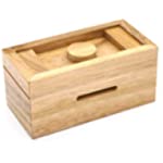 A Gift Cash Box with Secret Compartments in Designs of Wood for Money Puzzle Gift Boxes to be a Surprise Money Wooden Box Holder and Challenging Puzzle Brain Teasers for Adults and Kids
