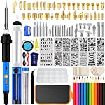 116pcs Wood Burning kit, Professional Wood Burning Tool with Soldering, DIY Creative Tools Adjustable Temperature 220~480℃ Wood Burner Soldering Pen for Embossing/Carving/Soldering &amp; Pyrography