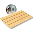 YITIHOME Luxury Bamboo Mat Wood Shower Mat Bamboo Bath Mat for Bathroom Bamboo Non Slip Shower Bathtub Mat Waterproof Wooden Floor Mat for Indoor or Outdoor (15.7 X 10.3 X 1.2 inches, Natural)