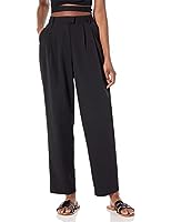 The Drop Women's Dylan Pleated Straight Pant, Black, 4X, Plus Size