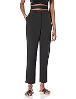 The Drop Women's Abby Flat Front Pant, Black , 2X, Plus Size