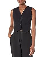 The Drop Women's Sadie Cropped Slim Vest, Black, S