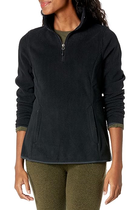 Women's Classic-Fit Long-Sleeve Quarter-Zip Polar Fleece Pullover Jacket (Available in Plus Size)