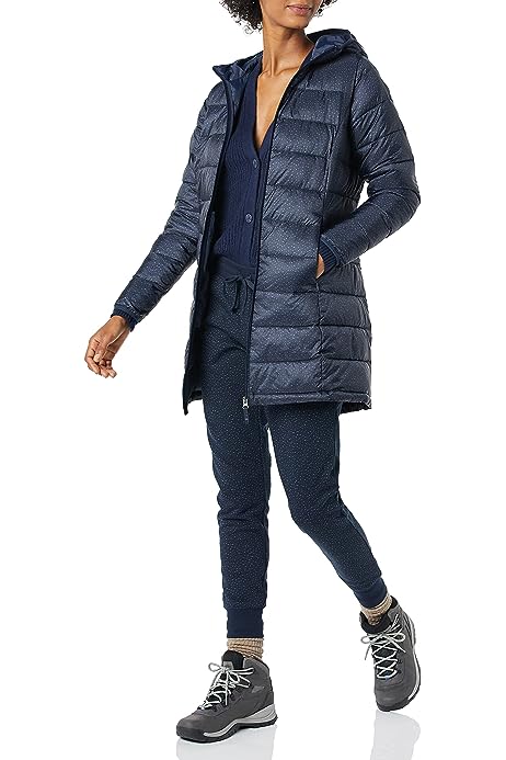 Women's Lightweight Water-Resistant Hooded Puffer Coat (Available in Plus Size)